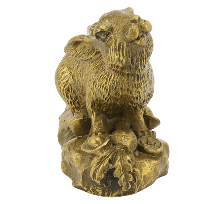 Bunny Statue Sturdy Brass Retro Look Fine Details Stable Durable