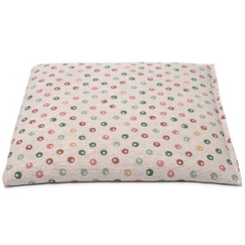 Grain Cushion 24 x 24 cm Organic Filling and Organic Fabric Dots Heat Cushion