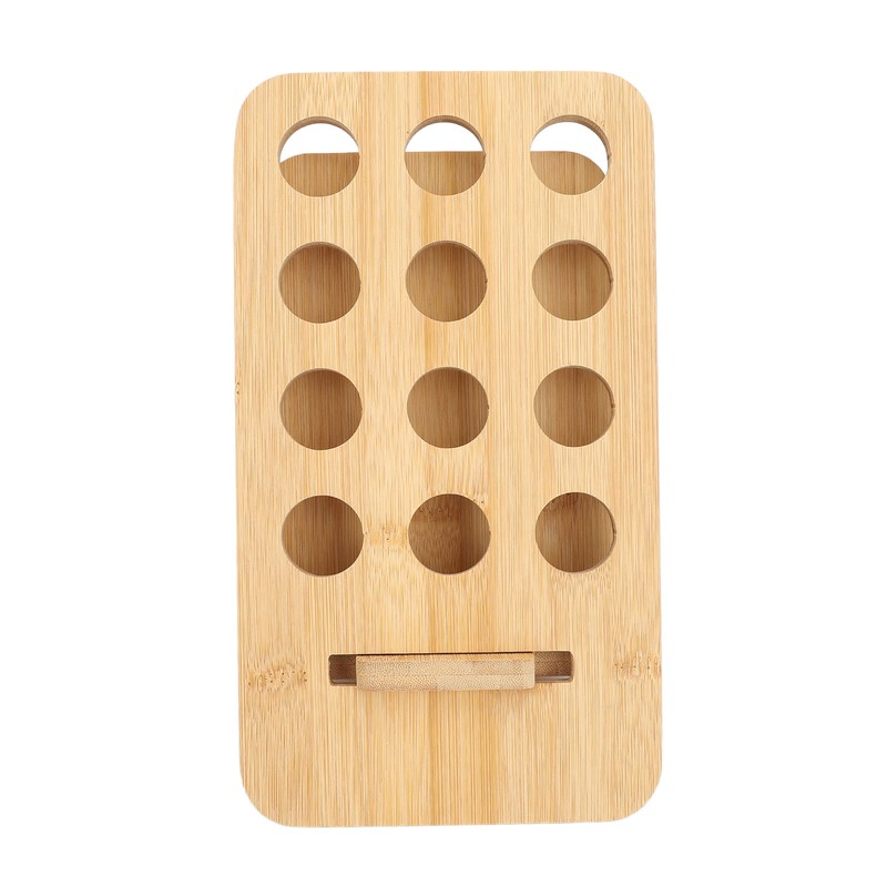 Essential Oil Rack Bamboo 12 Holes Essential Oil Bottle Display