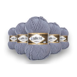 LaVita Yarn CHELLS Hand Knitting Yarn 5 Pieces Pack 100% Acrylic 1 Ball 100 gr 170 mt (9801)