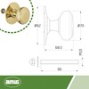 AMIG Knob Polished Brass Door Amig 70 mm