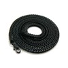 NYFASHION101 4mm 36" Hip-Hop Franco Chain Necklace, Jet Black #701BK