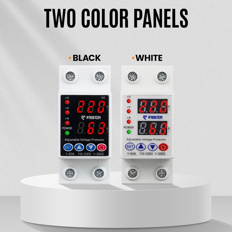 PJERJZN Adjustable Intelligent Circuit Breaker with LCD Display - Surge
