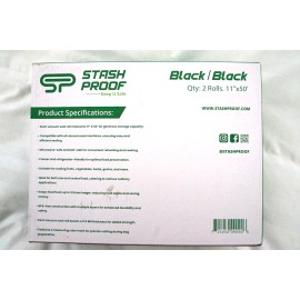 Stash Proof NEW Sealed Stash Proof Vacuum Seal Rolls 11" x 50' 2 Pack Black / Black