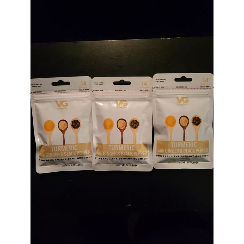 Globe **3 Packs * of Vita- Globe Gummies Turmeric with