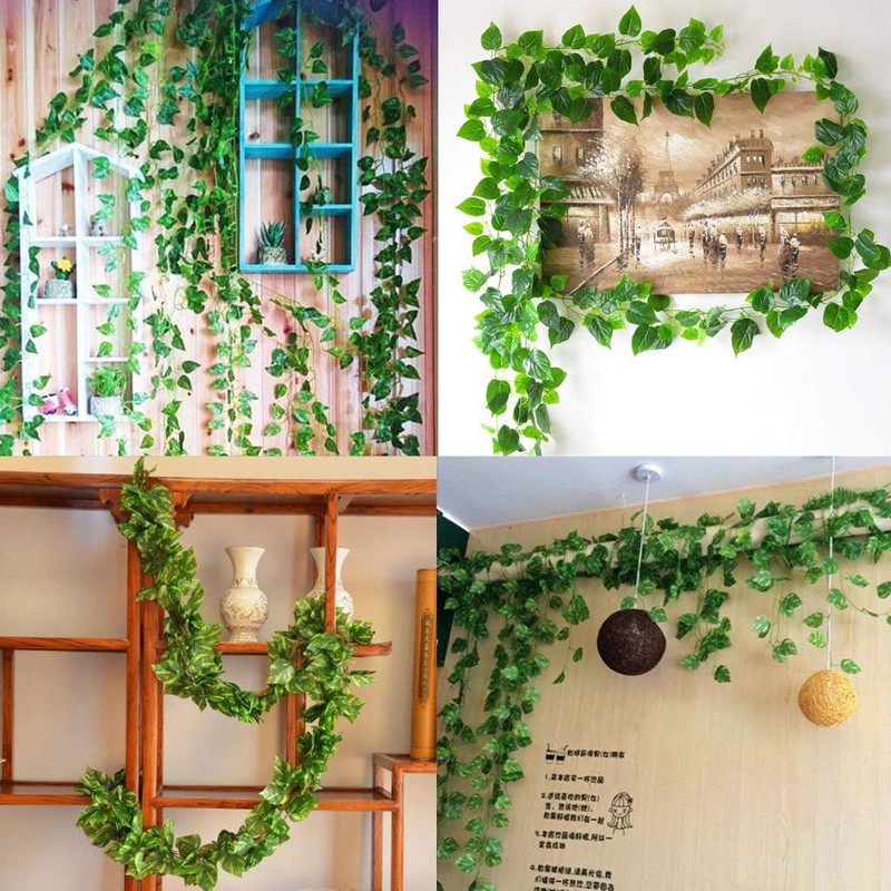 ZWYOQI 84 feet Artificial Vines Greenery Garland Fake Hanging Leaves