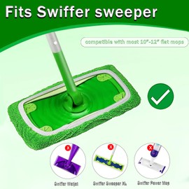 8PCS Microfiber Reusable Mop Pads Compatible with Swiffer Sweeper, Wet & Dry Sweeping Cloths, Washable Pads Refill Head Replacement for Household Cleaning