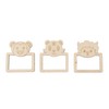 100pcs Wooden Cartoon Animal Photo Frame Decorative Hand Painting Photo