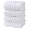 Large 100% Organic Cotton Bath Towels 4 Pack, 30x60 in,