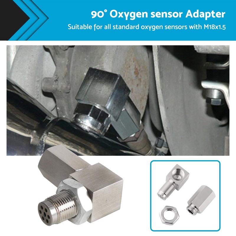 MAX COOL 90° Oxygen Sensor Spacer O2 Adapter Connector Internal