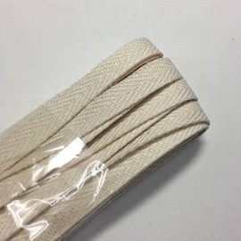 Cotton blend twill tape (for handles, printed tape, etc.), 0.04 inch (1 mm) thick, approx. 0.4 inch (10 mm) wide, 32.8 ft (10 m) (30.9 - 0.4 inches (7653 - 10 mm)