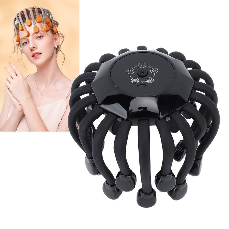 Electronic Claw Head Massager Intelligent Musical Sound Red Ray Decompression