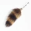 Fosrion Real Raccoon Tail Fur Cat Bites Toy with Three