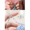YFFSFDC Adjustable Knitting Loop Crochet Rings 4 Pcs Crochet Rings