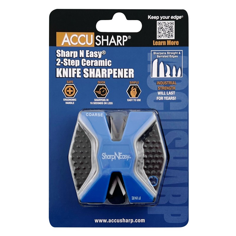 AccuSharp 2-Step Knife Sharpener - Sharpens, Restores, & Hones -