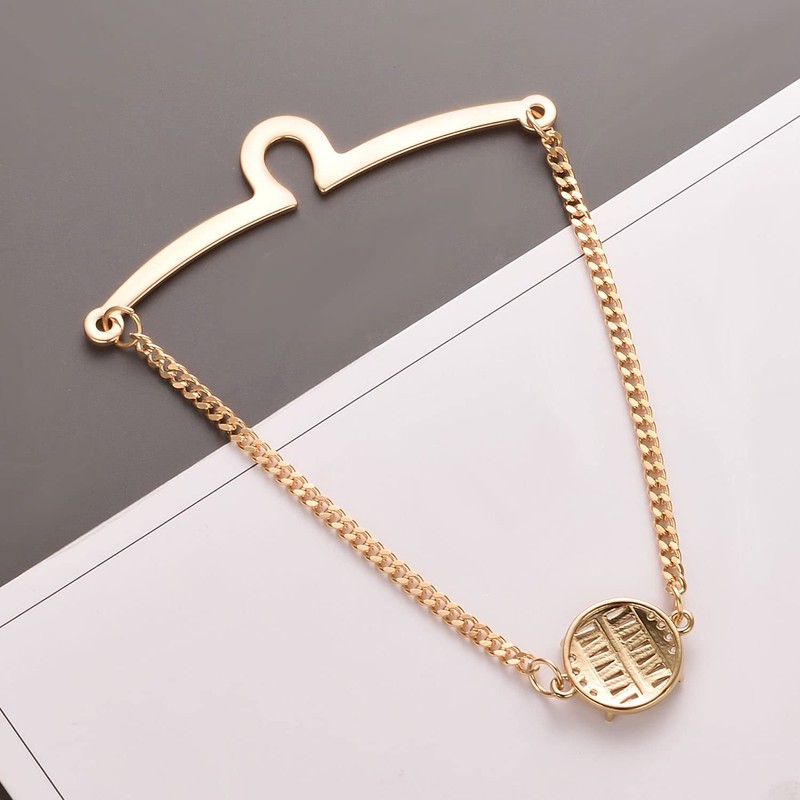 RunootPR Tie Clip, Gold, Funny Tie Clip Chain, Stylish, Wedding,