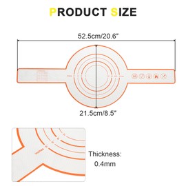 uxcell Silicone Bread Sling for Oven, Non-Stick Easy to Clean Bread Baking Mats, Baking Sheet Liner with Long Handles, Sourdough Bread Baking Accessories, Orange
