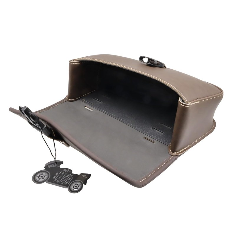SZYUMO Motorcycle Saddle Bag Side Tool Bag PU Leather Tool