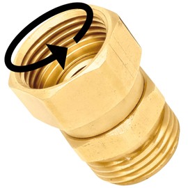 3/4 Ght Garden Hose 360° Swivel Connector Adapter,Anti-Kink Swivel Fitting Use for Garden Hoses,Hose Nozzles,Sprayers,Lawn Sprinklers,and Other Garden Watering Devices