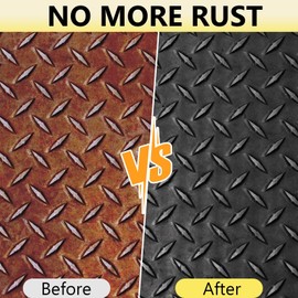 2-in-1 Rust Converter & Metal Primer, 35 Floz Black Rust Inhibitor Paint for Metal, Ultra Automotive Rust Reformer & Seal, Long-Lasting Rust Preventative Coating, Heat Resistance Trailer Paint
