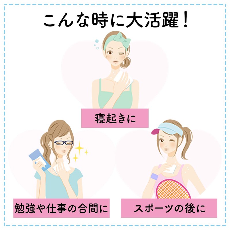 MANDOM Urusara Body Sheet, Flower Soap, Women's Sweat Wiping Sheet