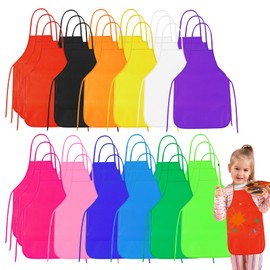 PLULON PLULON 36 Pcs Kids Aprons for Painting, Painting Apron Bulk for Kids Art Smocks Children Fabric Art Aprons for Art Painting Crafts Home Kitchen Classroom Party and Activity