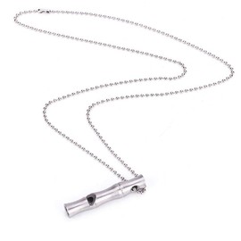 Hiking whistle, stainless steel emergency whistle, mini signal whistle, stainless steel emergency whistle, high decibel emergency whistle, emergency whistle, EDC emergency aid tool for outdoor hiking camping