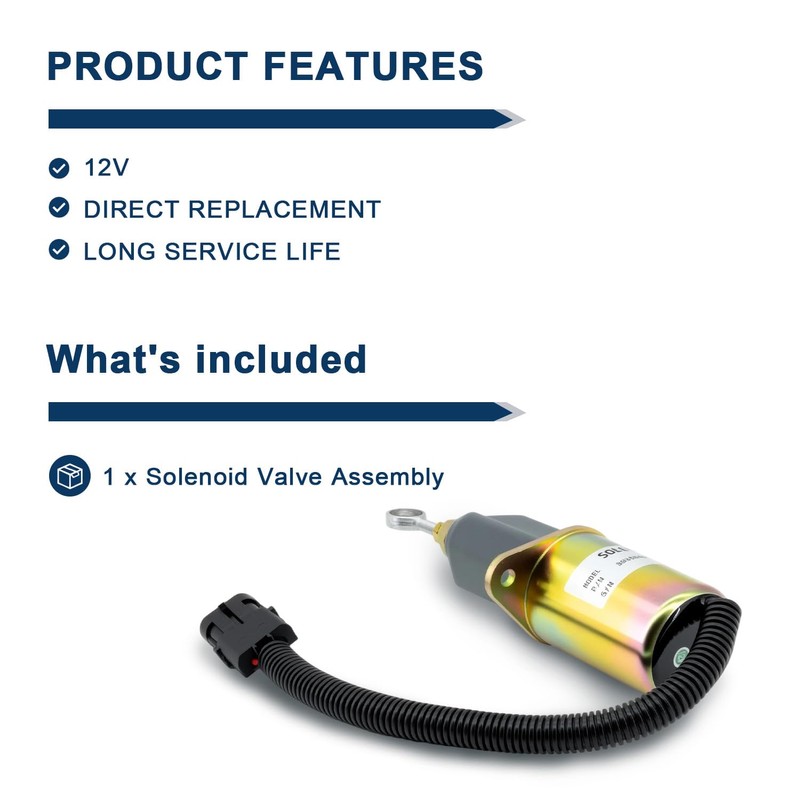 3935649 Fuel Shut Off Solenoid Valve 12V fit for Cummins