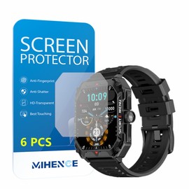 MIHENCE Compatible for FreeDvigor 2.02'' Smart Watches Screen Protector, PET HD Protective Film Compatible for Bgulong/Cheerall/FreeDvigor H22 2.02 Inches Smart Watch (6PCS)