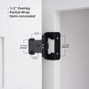 DecoBasics 20 Pack 1/2" Overlay Black Cabinet Hinges for Cabint