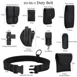 HipierFx 10 in 1 Tactical Duty Belt - Military Police Battle Belt Versatile Modular Equipment System for Law Enforcement and Outdoor Enthusiasts (Green)