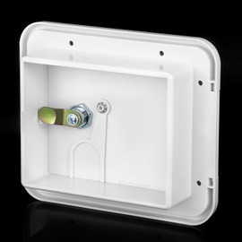 QWORK RV Access Door, ABS RV Electric Cord Trailer Cable Hatch for Cable Management - 7.5" x 6.5", Camper Hose Storage Cover