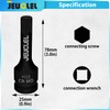 JEUCLEL 10mm Hex Impact Bit Socket, H8 1/2-Inch Impact Drive