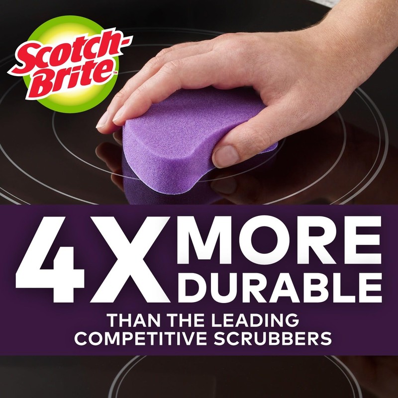 Scotch-Brite Glass Cooktop Pads, Scratch-Free & Non-Abrasive Scrubbers for Glass