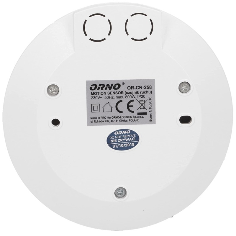 ORNO CR-258 Motion Sensor Indoor 360 Degree IP20 Cooperation with