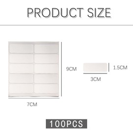 Yamobi Pack of 100 Name Labels for Iron-On Clothes, Washable and Machine Washable Iron Labels for School and Nursery, 3 x 1.5 cm Size