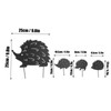 4Pcs Metal Hedgehog Decorative Garden Stakes Cute Animal Hollow Design