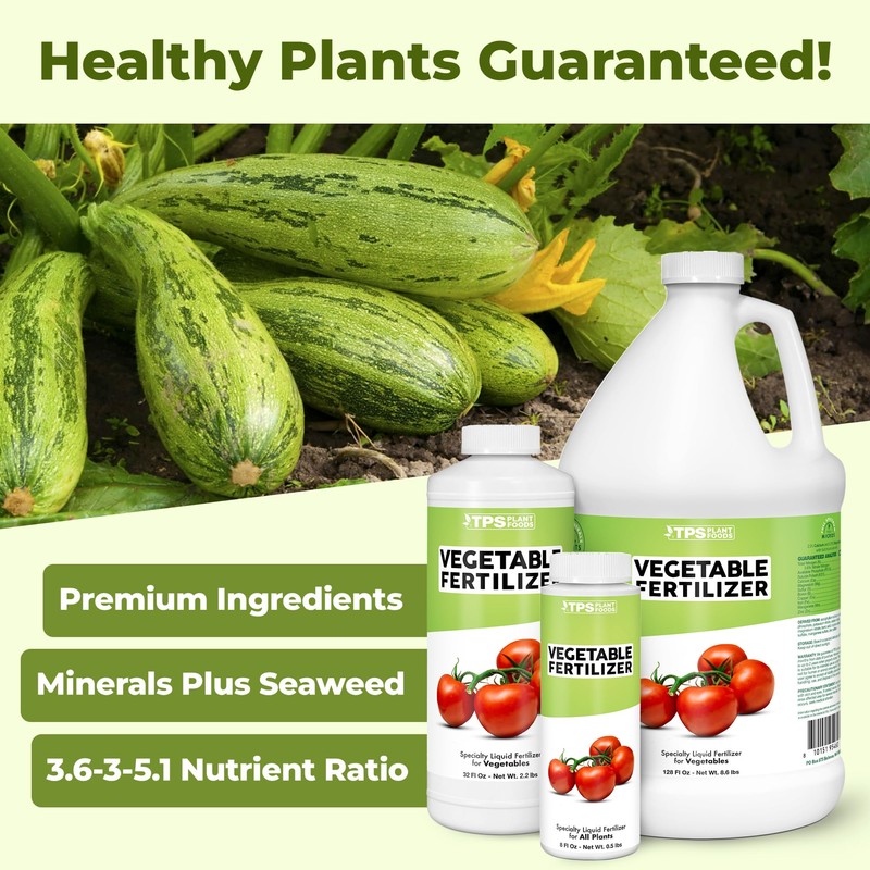 Vegetable Fertilizer, Complete Liquid Vegetable Plant Food, 1 Gallon (128