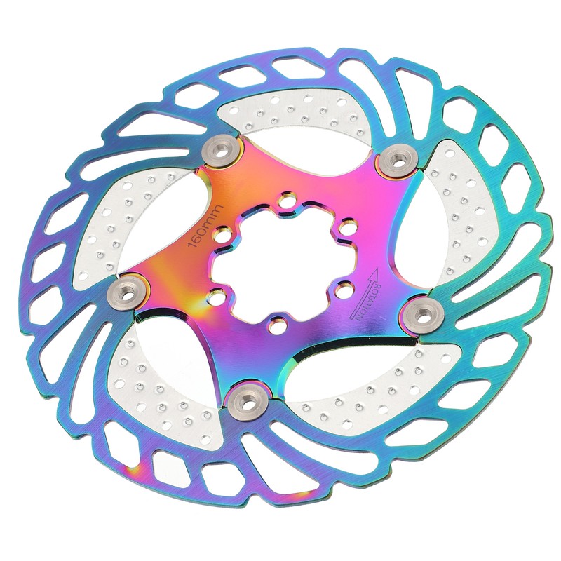 Mountain Bike TitaniumPlated Cooling Disc Brake Rotor 6 Nails Cycling