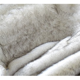 Ben&Jonah Into The Wild Heavy Faux Fur Throw Blanket (50" x 60") - Grey Wolf