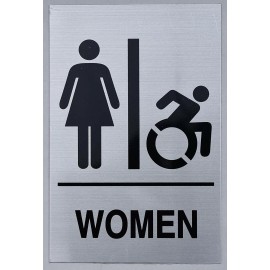 Buildingsigns.com NYC Women ACCESSIBLE Restroom SIGN-(Aluminiu