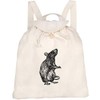 Azeeda 'Standing Rat' Canvas Rucksack/Backpack (RK00011215)