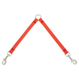 Lupine Coupler for Walking Two Small Dogs Together, 1/2" Wide Blaze Orange 18" Long