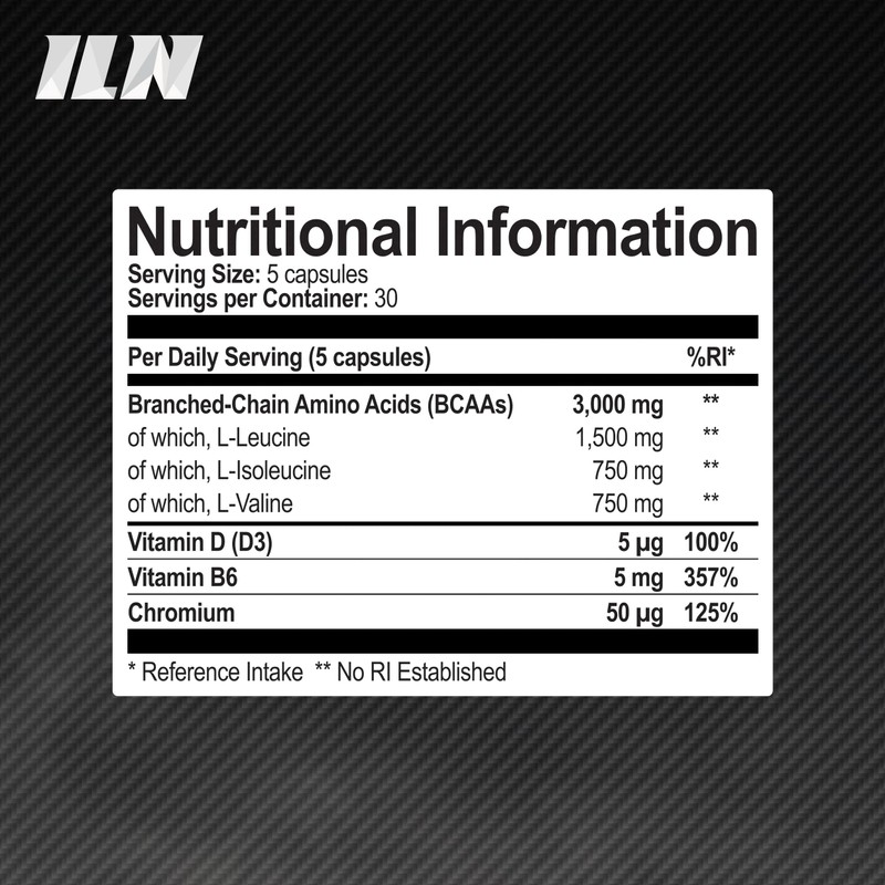 BCAA 3000mg - 2:1:1 BCAA Capsules - BCAAs (150 Capsules)
