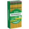 Ticonderoga Wood-Cased Pencils, Unsharpened, 2 HB Soft, Yellow, 72 Count