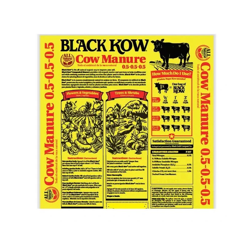 Black Kow 10lb Repack Composted Cow Manure Garden Amendment FREE