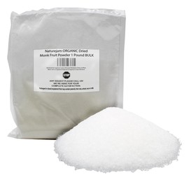 Naturejam ORGANIC Dried Monk Fruit Powder 1 Pound BULK-Premium Culinary Grade For Green Juice Smoothies & Dessert Making
