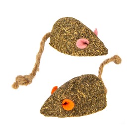 SmartyKat Instincts Mouser Mayhem HappyNip Cat Toy, Compressed Catnip & Silverine-Shaped Mice, Mentally Stimulating, Durable & Less Mess, 2-Pack