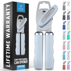 Zulay Kitchen Manual Can Opener with Bottle Opener with Turn Knob