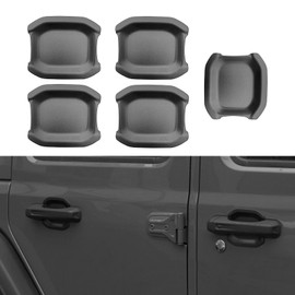 LitMiRaCle Car Door Bowl Scratch Protector for Jeep Wrangler JL, Exterior Door Handle Bowl Cover Protection Trim Accessories Compatible with Jeep Wrangler JL JLU 2018-2023 4 Doors, ABS Plastic, 5PCS